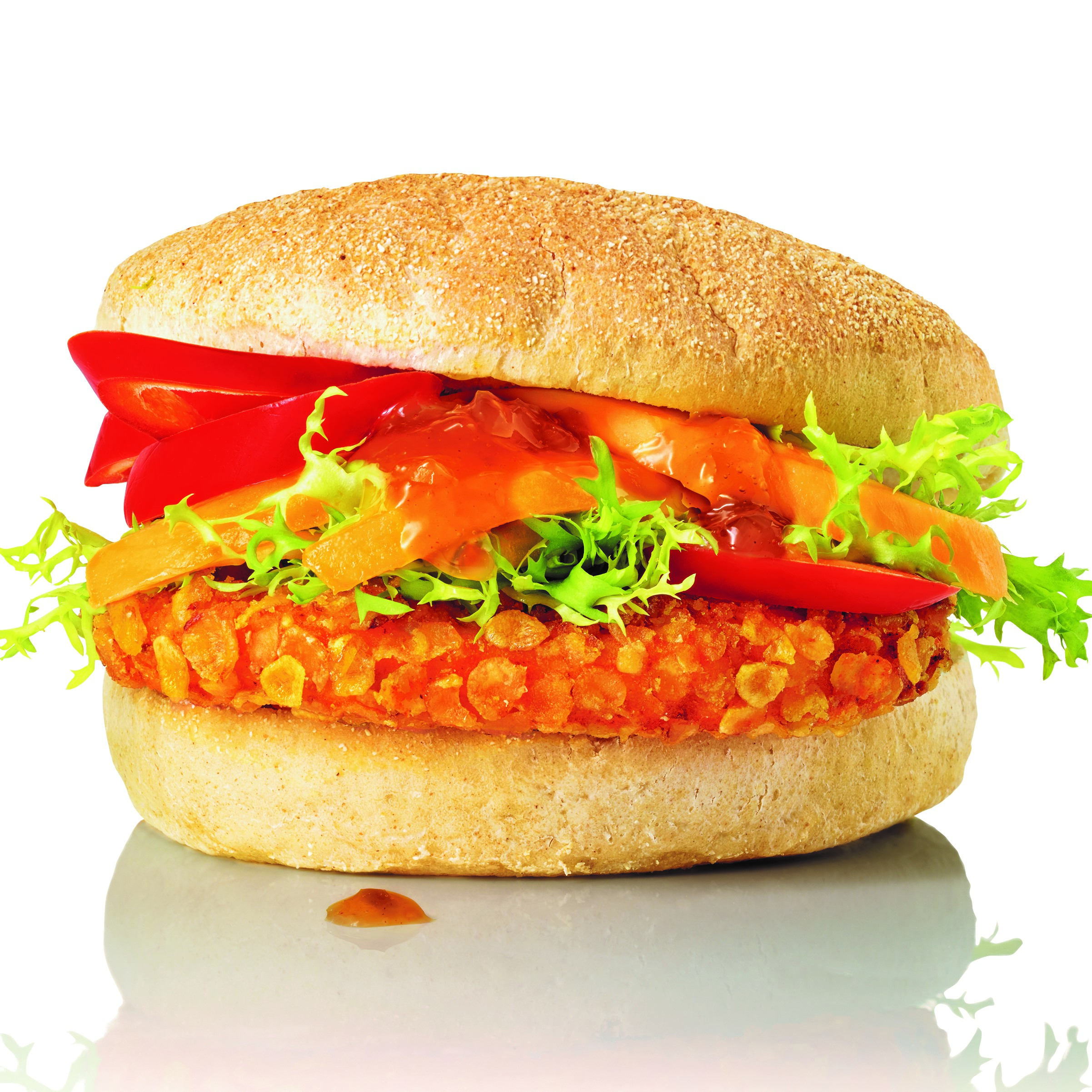       Hamburguesa de Pollo Crunchy Chick'n Burger - 135 gr. - 10*12 mm